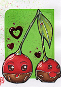 KAKAO / ACEO #012 - Cute Cherries