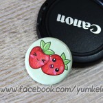 Erdbeeren Button / Magnet