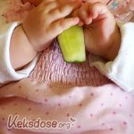 Minikeks probiert Gurke
